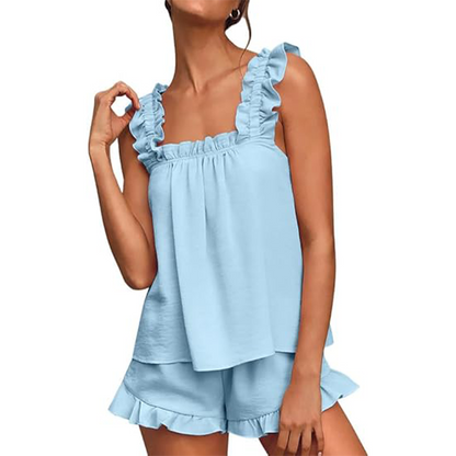 ✨58 % de réduction 🔥 Ensemble de pyjama à volants doux et confortable