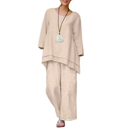 📢📢57 % DE RÉDUCTION !!!⏰Ensemble composé d'une tunique ample décontractée et d'un pantalon à jambes larges