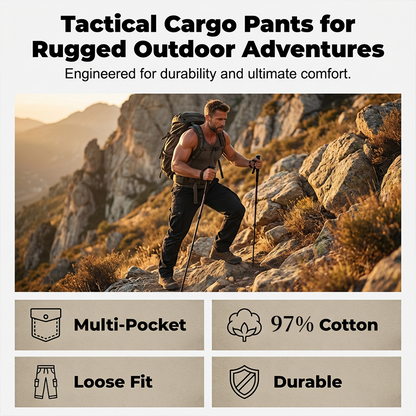⚡🔥67 % de réduction+Livraison gratuite⚡Pantalon cargo tactique en coton pour homme👖