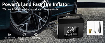 🔋50 % de réduction + livraison gratuite🔥🚗Démarreur de voiture portable avec compresseur d'air, démarreur de batterie de voiture 4000 A