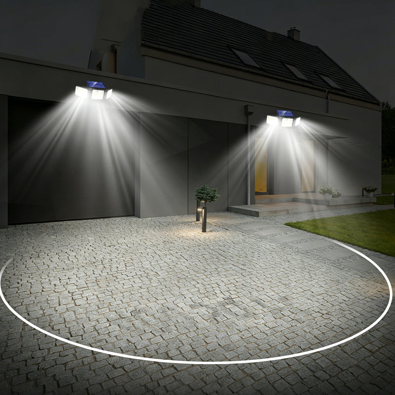 🌞💡 50 % de réduction + livraison gratuite 🔥 Lampe de sécurité solaire à trois têtes avec détecteur de mouvement