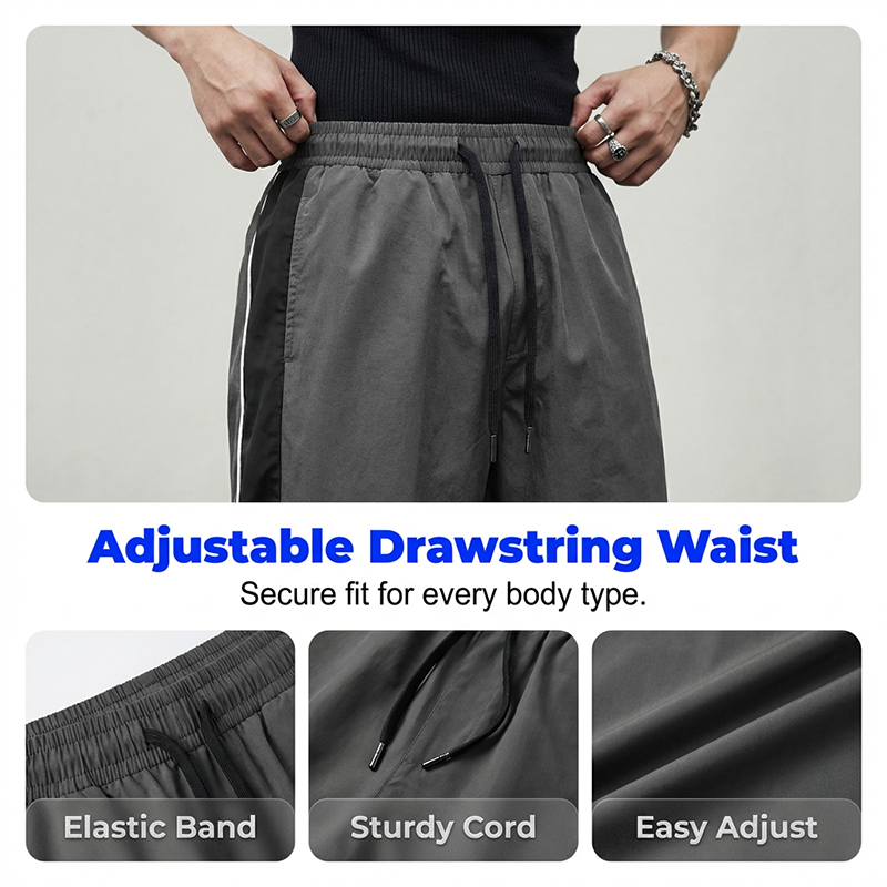 ✨55 % de réduction 🔥Pantalon large à rayures latérales rétro pour homme