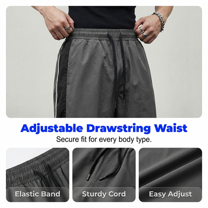 ✨55 % de réduction 🔥Pantalon large à rayures latérales rétro pour homme