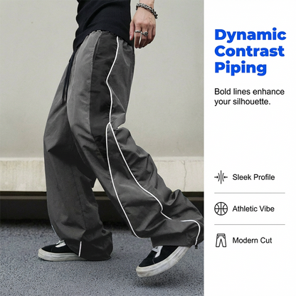 ✨55 % de réduction 🔥Pantalon large à rayures latérales rétro pour homme