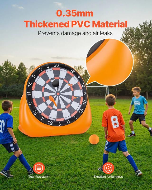 ✨ 50 % de réduction + livraison gratuite 🔥 Cible de fléchettes gonflable en forme de ballon de football, cible géante, livrée avec 2 ballons de football et une pompe à air, s'installe en 3 minutes, idéale pour les grands jeux dans le jardin