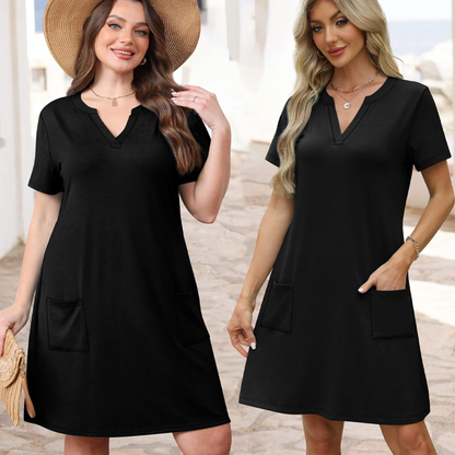 🥳SOLDES D'ÉTÉ🥳💞PLUS DE 50 000 EXEMPLAIRES VENDUS !💥50 % DE RÉDUCTION ! 🔥Robe décontractée à manches courtes et coupe ample pour femme