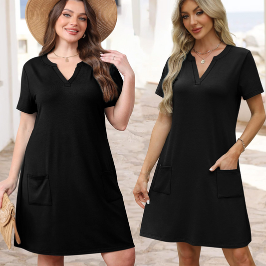 🥳SOLDES D'ÉTÉ🥳💞PLUS DE 50 000 EXEMPLAIRES VENDUS !💥50 % DE RÉDUCTION ! 🔥Robe décontractée à manches courtes et coupe ample pour femme