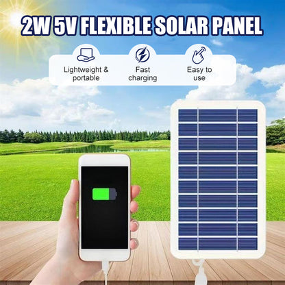 ☀️Panneau Solaire Flexible 2W 5V ✅ Sortie USB & Format Léger | Portable et Pratique ☀️ -50% AUJOURD’HUI 🔥
