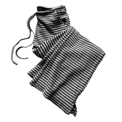 🧶👖64 % de réduction 🔥Pantalon large à cordon de serrage rayé pour femme