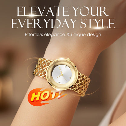 ⌚ 54% DE RÉDUCTION! ✨ Montre Rétro Femme avec Strass – Design Élégant, Cadre Diamant & Parfaite Pour Toute Occasion 💎