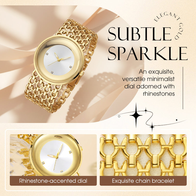⌚ 54% DE RÉDUCTION! ✨ Montre Rétro Femme avec Strass – Design Élégant, Cadre Diamant & Parfaite Pour Toute Occasion 💎