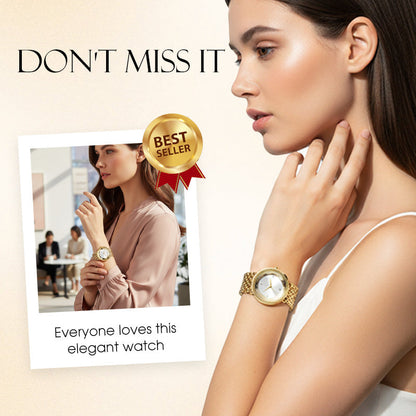 ⌚ 54% DE RÉDUCTION! ✨ Montre Rétro Femme avec Strass – Design Élégant, Cadre Diamant & Parfaite Pour Toute Occasion 💎