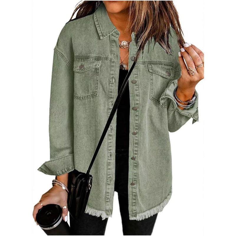 🌸🍁 50% DE RÉDUCTION! 🔆 Veste en Jean Déchirée à Bords Bruts pour Femmes – Look Rock, Coton Respirant & Parfaite Pour Un Style Décontracté 🌸