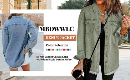 🌸🍁 50% DE RÉDUCTION! 🔆 Veste en Jean Déchirée à Bords Bruts pour Femmes – Look Rock, Coton Respirant & Parfaite Pour Un Style Décontracté 🌸