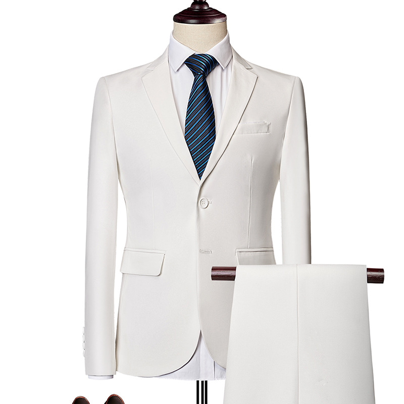 ✨👔60% de réduction + livraison gratuite🔥Ensemble de costume d'affaires coupe moderne 2 pièces pour homme