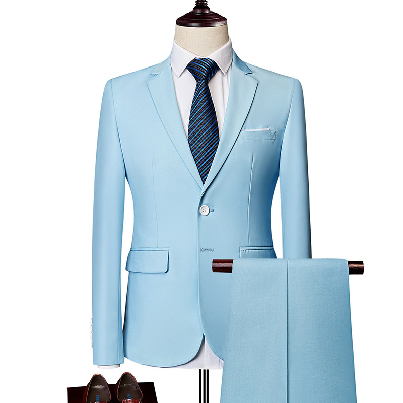 ✨👔60% de réduction + livraison gratuite🔥Ensemble de costume d'affaires coupe moderne 2 pièces pour homme