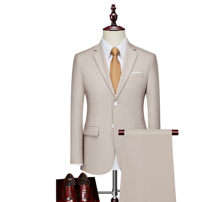 ✨👔60% de réduction + livraison gratuite🔥Ensemble de costume d'affaires coupe moderne 2 pièces pour homme