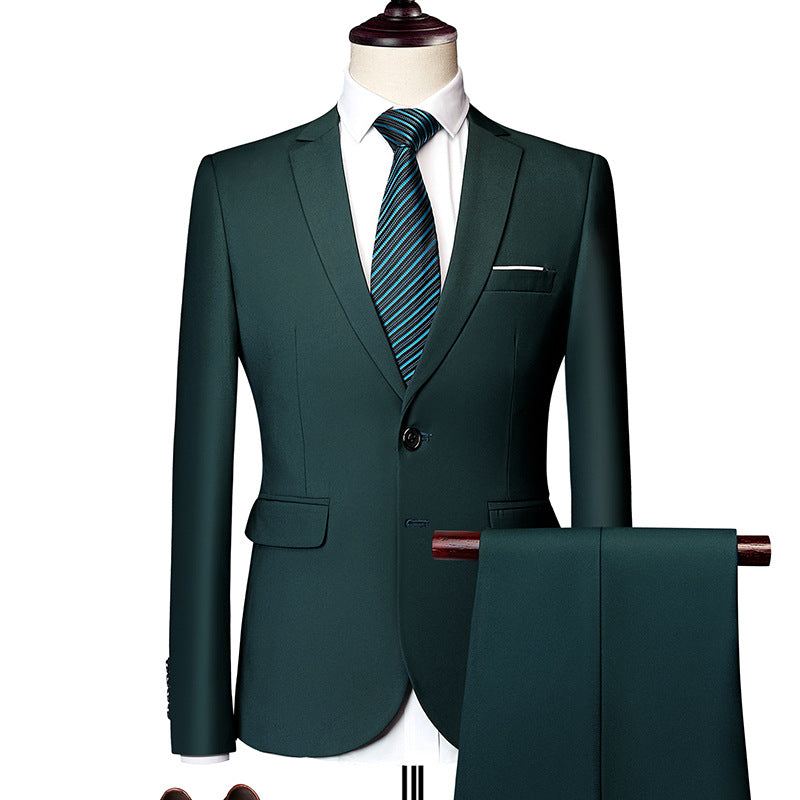 ✨👔60% de réduction + livraison gratuite🔥Ensemble de costume d'affaires coupe moderne 2 pièces pour homme