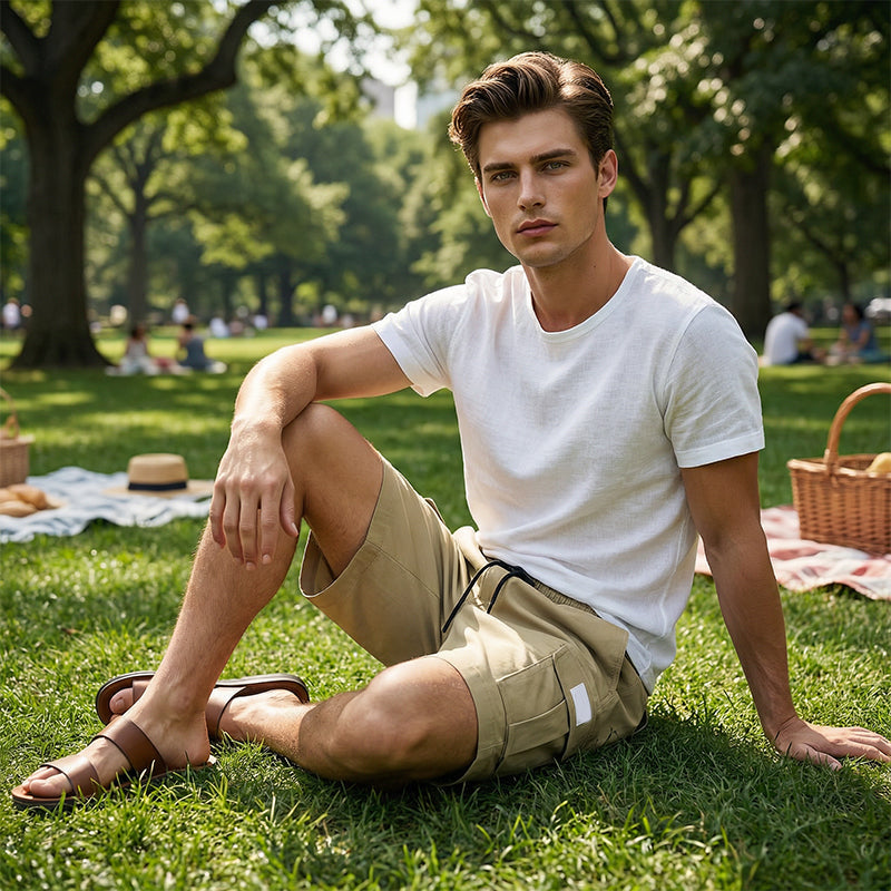 ✨🩳54 % de réduction + livraison gratuite🔥Short cargo décontracté pour homme à taille élastiquée