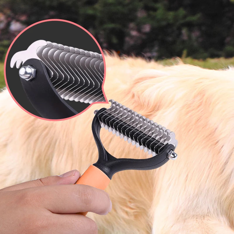 ✨🐾50 % de réduction🔥 Brosse de toilettage double face pour animaux de compagnie