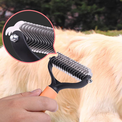 ✨🐾50 % de réduction🔥 Brosse de toilettage double face pour animaux de compagnie