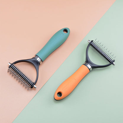 ✨🐾50 % de réduction🔥 Brosse de toilettage double face pour animaux de compagnie