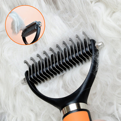 ✨🐾50 % de réduction🔥 Brosse de toilettage double face pour animaux de compagnie