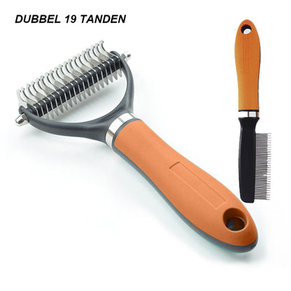 ✨🐾50 % de réduction🔥 Brosse de toilettage double face pour animaux de compagnie