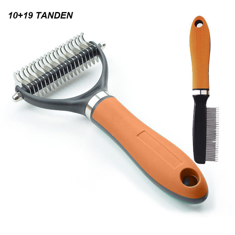 ✨🐾50 % de réduction🔥 Brosse de toilettage double face pour animaux de compagnie