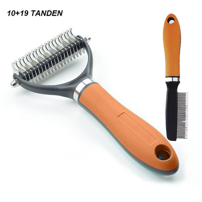 ✨🐾50 % de réduction🔥 Brosse de toilettage double face pour animaux de compagnie