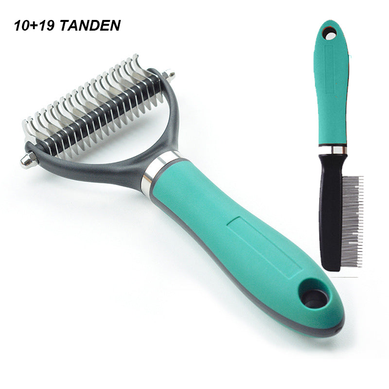 ✨🐾50 % de réduction🔥 Brosse de toilettage double face pour animaux de compagnie