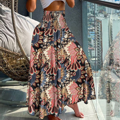 🌸✨58 % de réduction🔥Jupe Décontractées à Taille Haute avec Imprimé Floral à la Mode pour Femmes