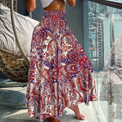 🌸✨58 % de réduction🔥Jupe Décontractées à Taille Haute avec Imprimé Floral à la Mode pour Femmes