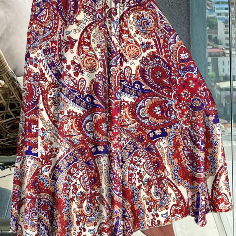 🌸✨58 % de réduction🔥Jupe Décontractées à Taille Haute avec Imprimé Floral à la Mode pour Femmes