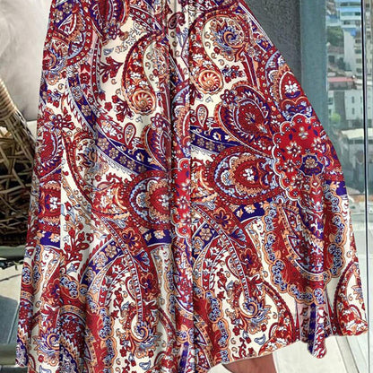 🌸✨58 % de réduction🔥Jupe Décontractées à Taille Haute avec Imprimé Floral à la Mode pour Femmes