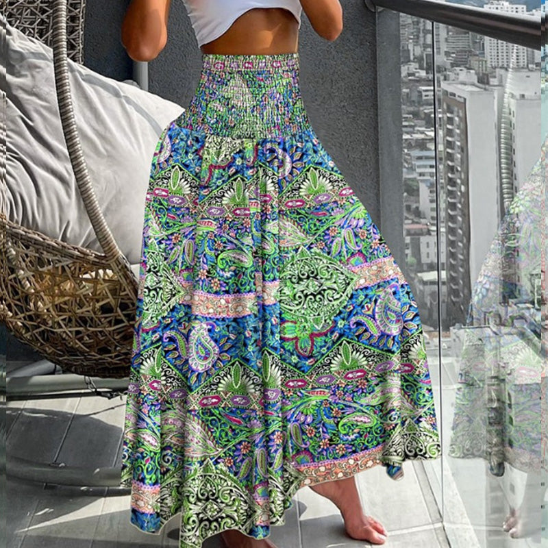 🌸✨58 % de réduction🔥Jupe Décontractées à Taille Haute avec Imprimé Floral à la Mode pour Femmes