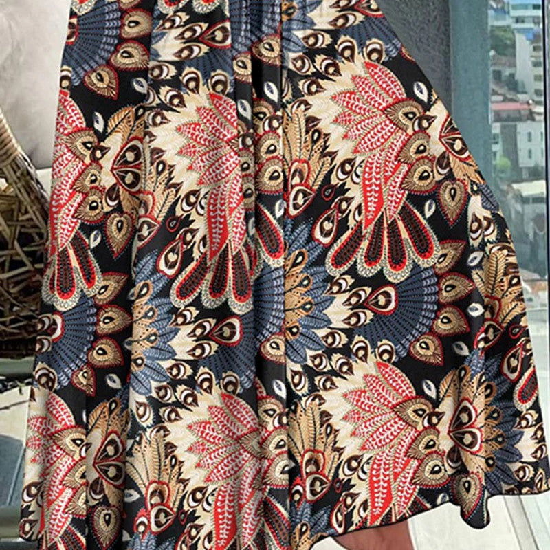 🌸✨58 % de réduction🔥Jupe Décontractées à Taille Haute avec Imprimé Floral à la Mode pour Femmes