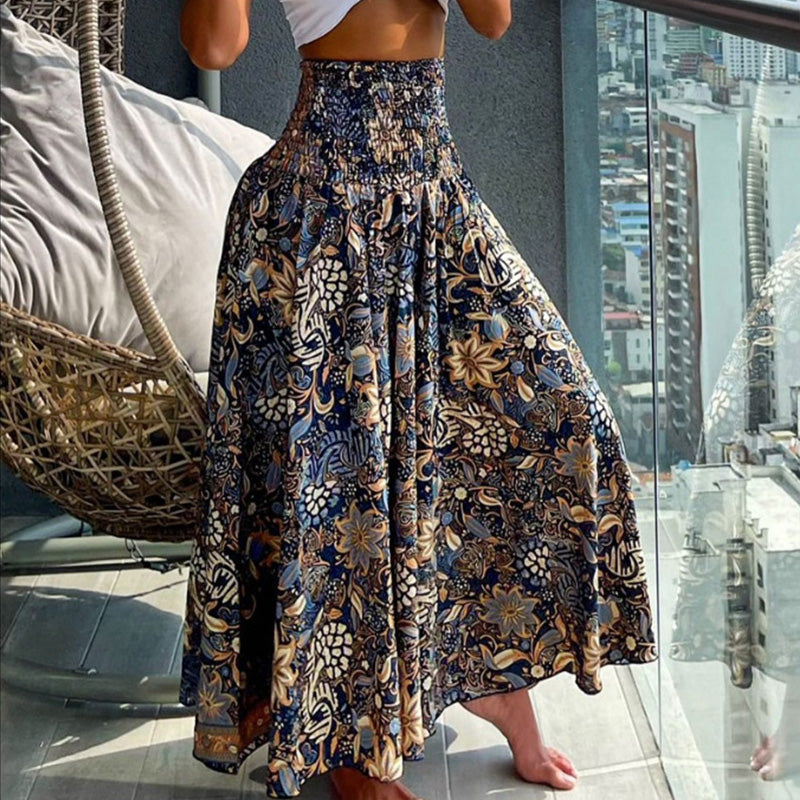 🌸✨58 % de réduction🔥Jupe Décontractées à Taille Haute avec Imprimé Floral à la Mode pour Femmes