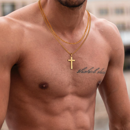 ✨✝️58 % de réduction🔥Collier double rangée en acier inoxydable Collier créatif à chaînes torsadées cubaines multi-rangées