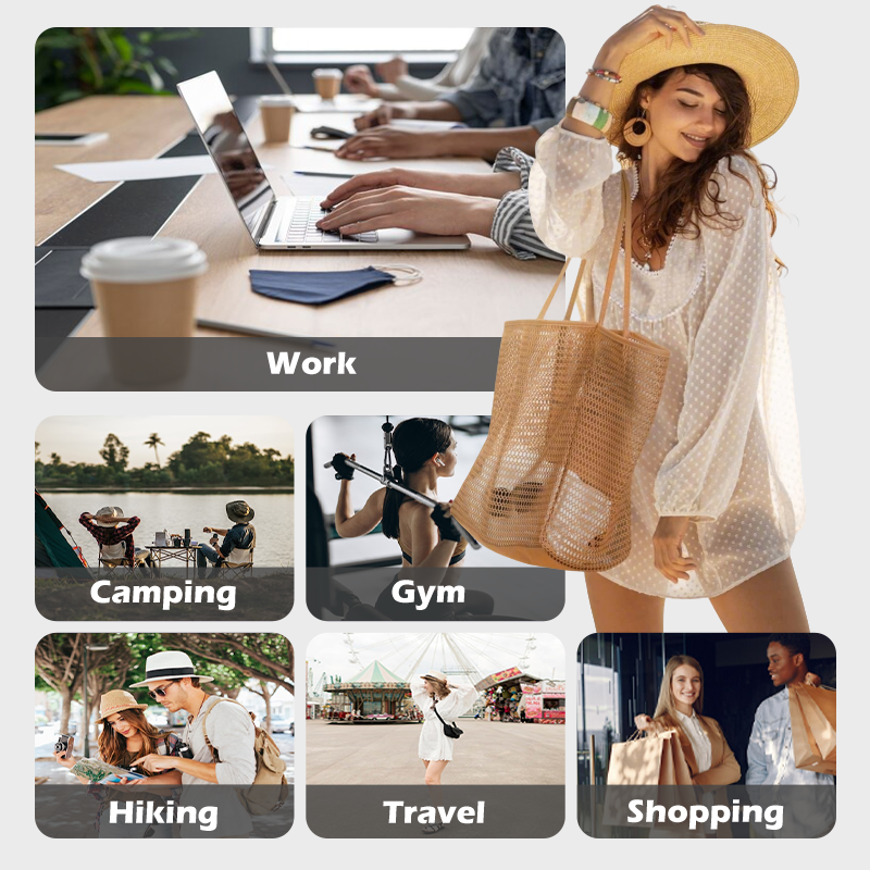 👜 OFFRE SPÉCIALE : 56% DE RÉDUCTION ! 🌴 Sac à Bandoulière Décontracté pour Femme en Maille Résistante – Grande Capacité, Fond Solide & Poche Zippée 🏖️