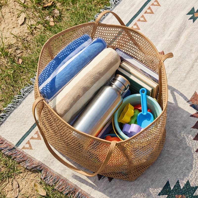 👜 OFFRE SPÉCIALE : 56% DE RÉDUCTION ! 🌴 Sac à Bandoulière Décontracté pour Femme en Maille Résistante – Grande Capacité, Fond Solide & Poche Zippée 🏖️