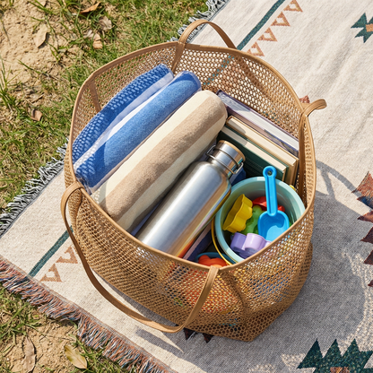 👜 OFFRE SPÉCIALE : 56% DE RÉDUCTION ! 🌴 Sac à Bandoulière Décontracté pour Femme en Maille Résistante – Grande Capacité, Fond Solide & Poche Zippée 🏖️