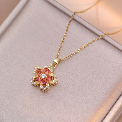🌸🔆50 % de réduction🔥Collier pendentif fleur romantique pour femme