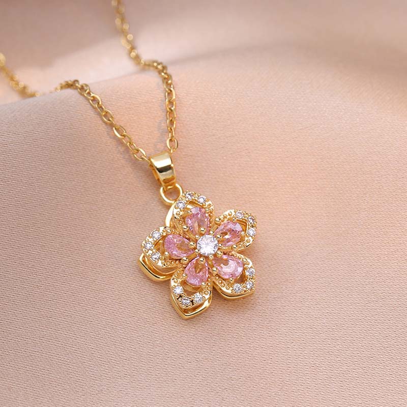 🌸🔆50 % de réduction🔥Collier pendentif fleur romantique pour femme