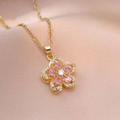 🌸🔆50 % de réduction🔥Collier pendentif fleur romantique pour femme