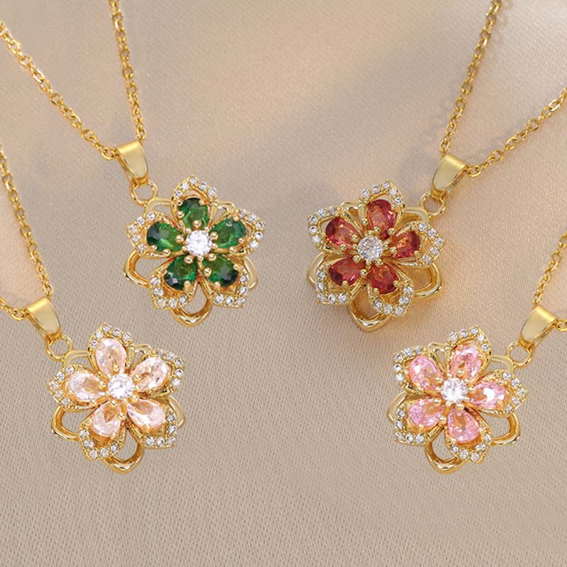 🌸🔆50 % de réduction🔥Collier pendentif fleur romantique pour femme