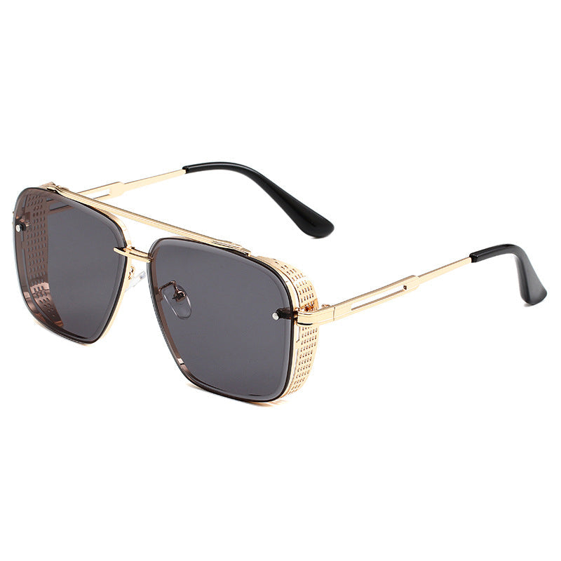 📢📢50 % DE RÉDUCTION !!! ✨Lunettes de soleil rétro pour homme à double pont et monture métallique