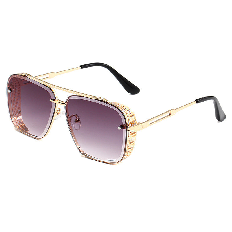 📢📢50 % DE RÉDUCTION !!! ✨Lunettes de soleil rétro pour homme à double pont et monture métallique