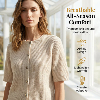 🔥 Pull classique à manches courtes en maille – Un classique indémodable