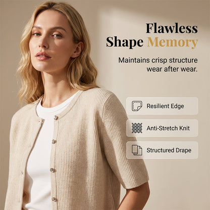 🔥 Pull classique à manches courtes en maille – Un classique indémodable